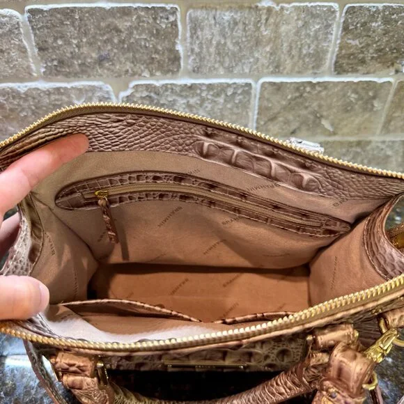 Brahmin Handbag/Purse, Pristine Melbourne, Metallic Silver - Picture 8 of 13